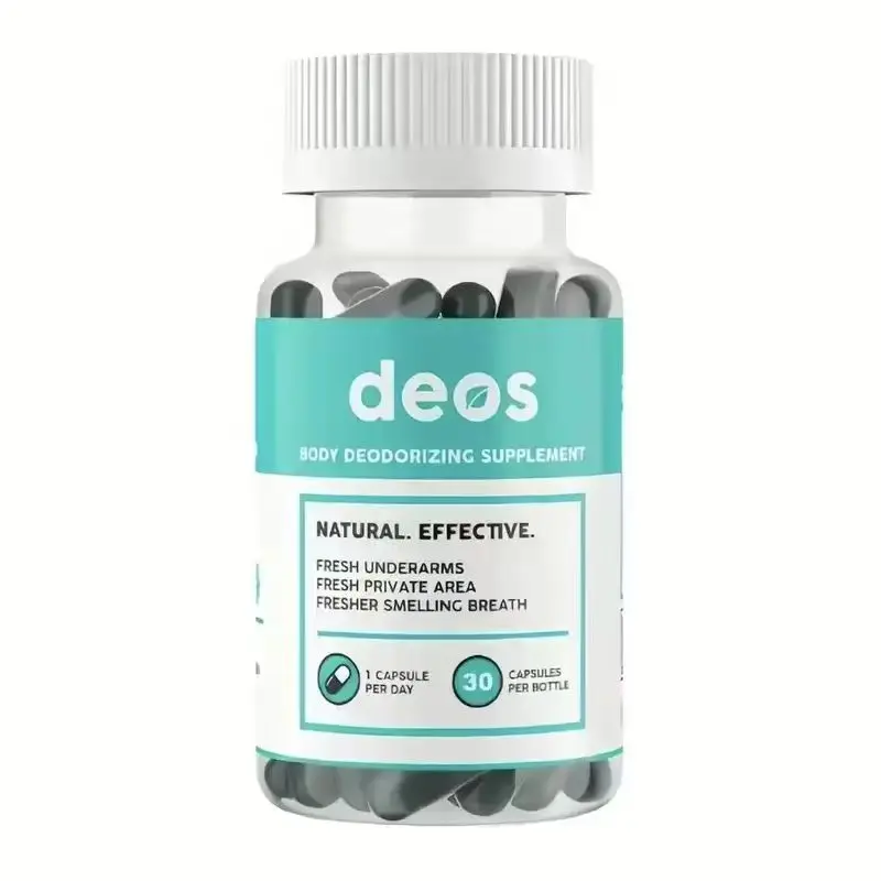 （Flash Sale 1 bottles）DEOS Internal Deodorant Supplement – Full Body Deodorizer for Gut Health, Skin Health, Detox & Digestion Support – Natural Odor Control Chlorophyll Pills for Head-to-Toe Freshness | 30 Capsules