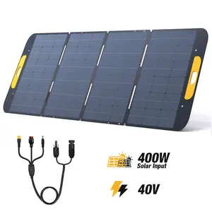 VTOMAN VS400 Portable Solar Panel 400W 40V, 23% Efficiency Foldable Solar Panel w/ IP67 Waterproof & MC-4 Anderson XT60 DC5521 Adapters & Adjustable Kickstands, Off-Grid Power for Home & Camping