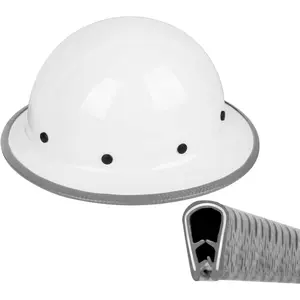 Hard Hat Edge Protector Strip 36.6 Inch Full Brim Guard for Helmet Impact Protection Durable Safety Accessory Easy Installation