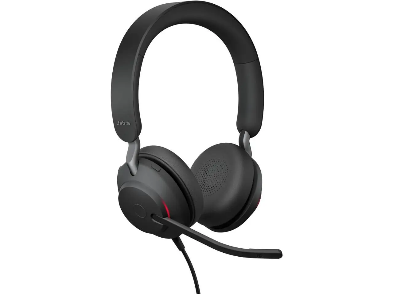 Jabra Evolve2 40 SE (2026 Version) Wired Stereo Noise-Cancelling Headset - Features 3-Microphone Call Technology and USB-C/A Cable - UC, All Platforms - Black