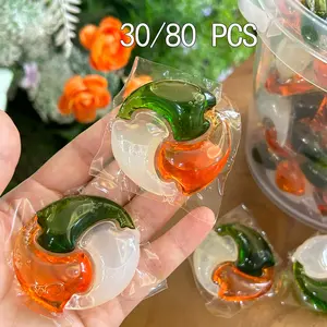 80 Pods per Bucket, 30 Pods per Box, Large Capacity Laundry Pods, 15g Net Weight per Pod, Long-lasting Fragrance Booster, Household Cleaning Beads, Home Laundry Supplies, Effective and Convenient, Laundry Scent Booster