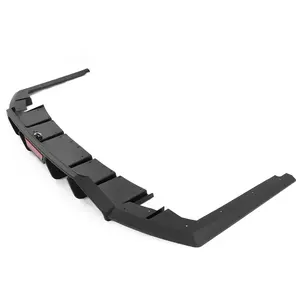 Rear Bumper Diffuer With Brake Light For Hyundai For Elantra 2021-2023, IKON Style Matte Black PP Rear Diffuser Bumper Lip Protector, 2022