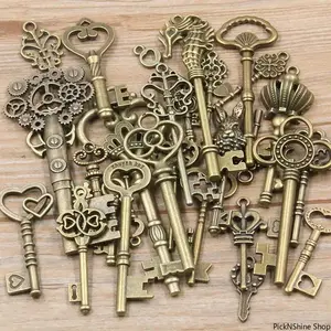 Metal Key Charm Pendants, 50g/Pack Basic Craft Supplies, DIY Pendants for Jewelry Making, Small Business Fashion Accessory Needs