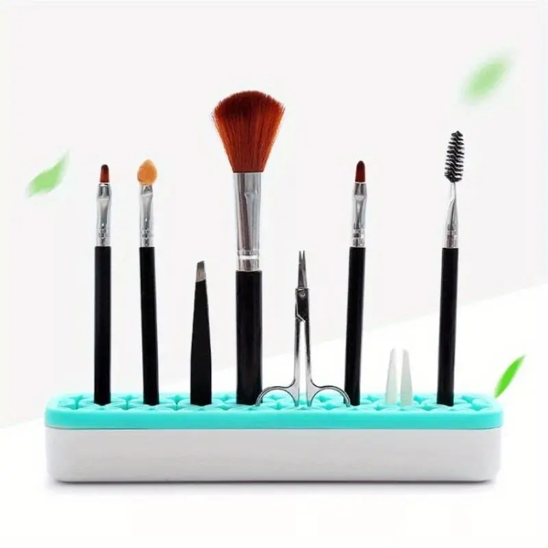 [Waterproof Ink Brush Holder] Waterproof CYFUN DESIGN Plastic Ink Brush Holder - Rectangular Craft Storage Rack for Blending Brushes & Accessories, Multi-Color Organizer for Artists Art Supplies