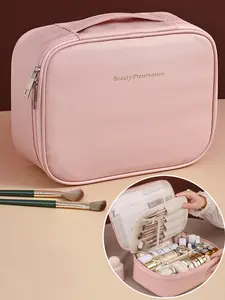 This Large-Capacity Cosmetic Bag, Cosmetic Pouch, Makeup Pouch, and Multi-functional Toiletry Bag Features a Detachable Storage Compartment, Perfect for Storing Cosmetics, Toiletries, And Skincare Products. It's an Ideal Choice for Travel and Gifting