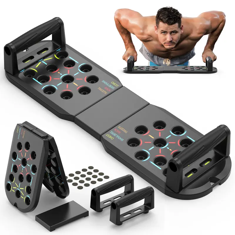 Push Up Board, Abdominal And Chest Muscle Training Folding Push Up Stand, Portable Fitness Equipment For Home Gym