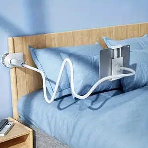 360-Degree Rotating Tablet & Phone Stand, Adjustable Bedside Mount with Flexible Spiral Base, Perfect Bedside Companion for Tablets and Smartphones, Tablet Holder, Durable Stand, Adjustable Height Stand, Tablet Accessories