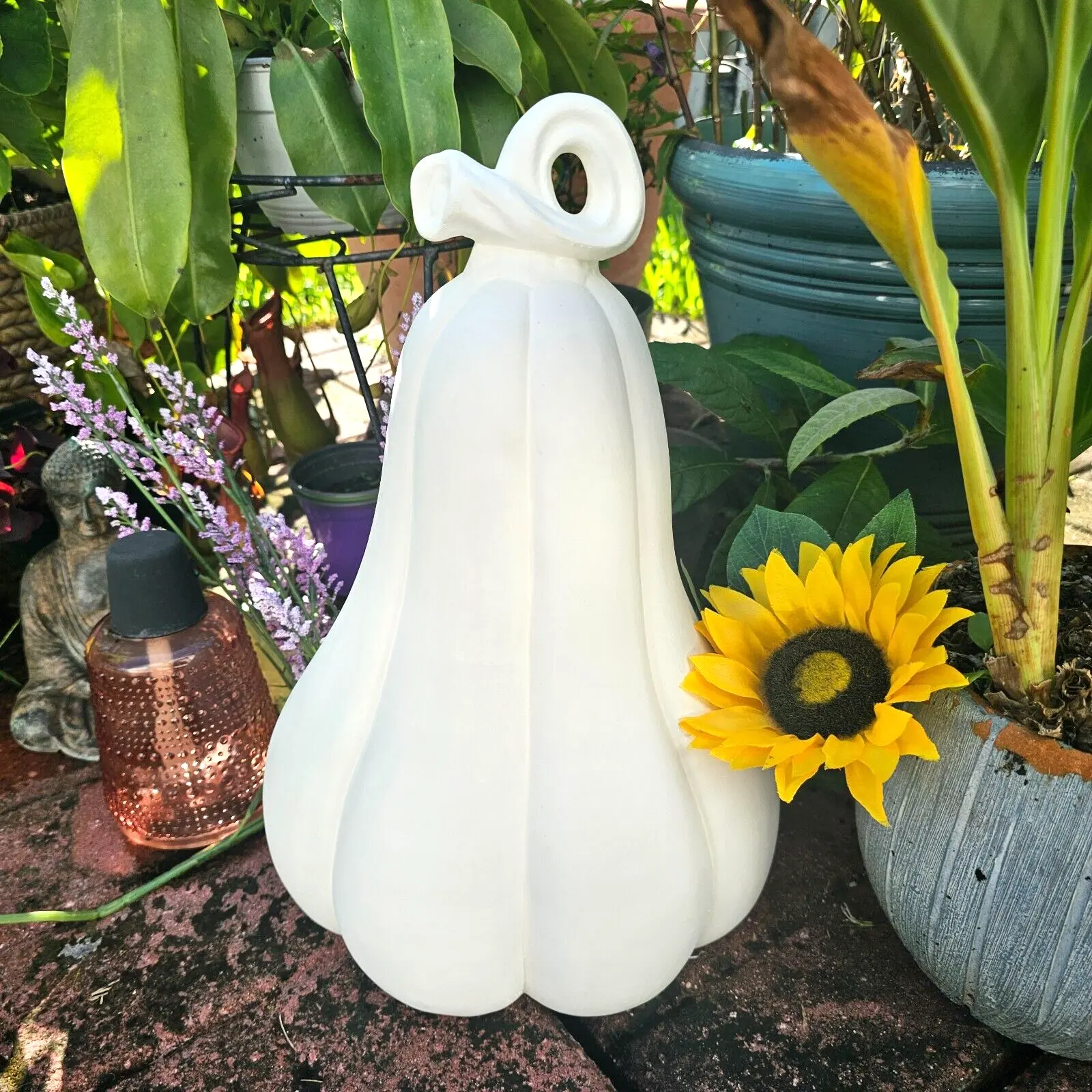 14x10x8.5" Gourd-Shaped Ceramic Bisque Pottery Pot (Cone.04), Ready-to-Paint for Craft Hobbyists, Home Improvement & Garden Planter Supplies
