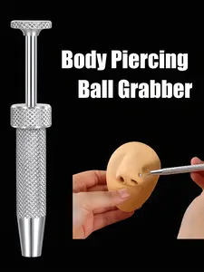 Piercing Ball Grabber Tool, Piercing Assistant Tool, Piercing Holder Tool 4-Claw Pick Up Tool, Piercing Removal Tweezers for Piercing Ball Jewelry Tiny Objects