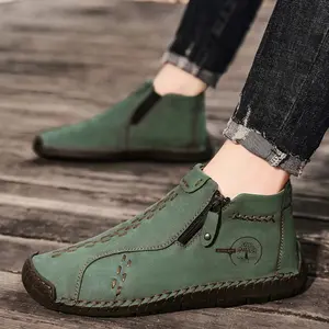 New men's sneakers, trendy retro hand-stitched casual shoes for men