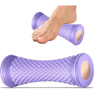 Portable Foot Massage Roller - Deep tissue and muscle massage to relieve plantar fasciitis, heel and arch pain - Unisex reflexology tool (purple): Health & Home Products