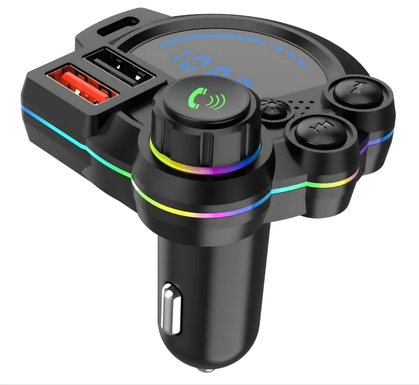 PD 30W Type-C Car Charger & Bluetooth 5.3 FM Transmitter, ‌Premium Wireless FM Transmitter with QC3.0 + PD20W Fast Charge – BT V5.3 for Superior Audio and Hands-Free Calling (1/2Pcs)