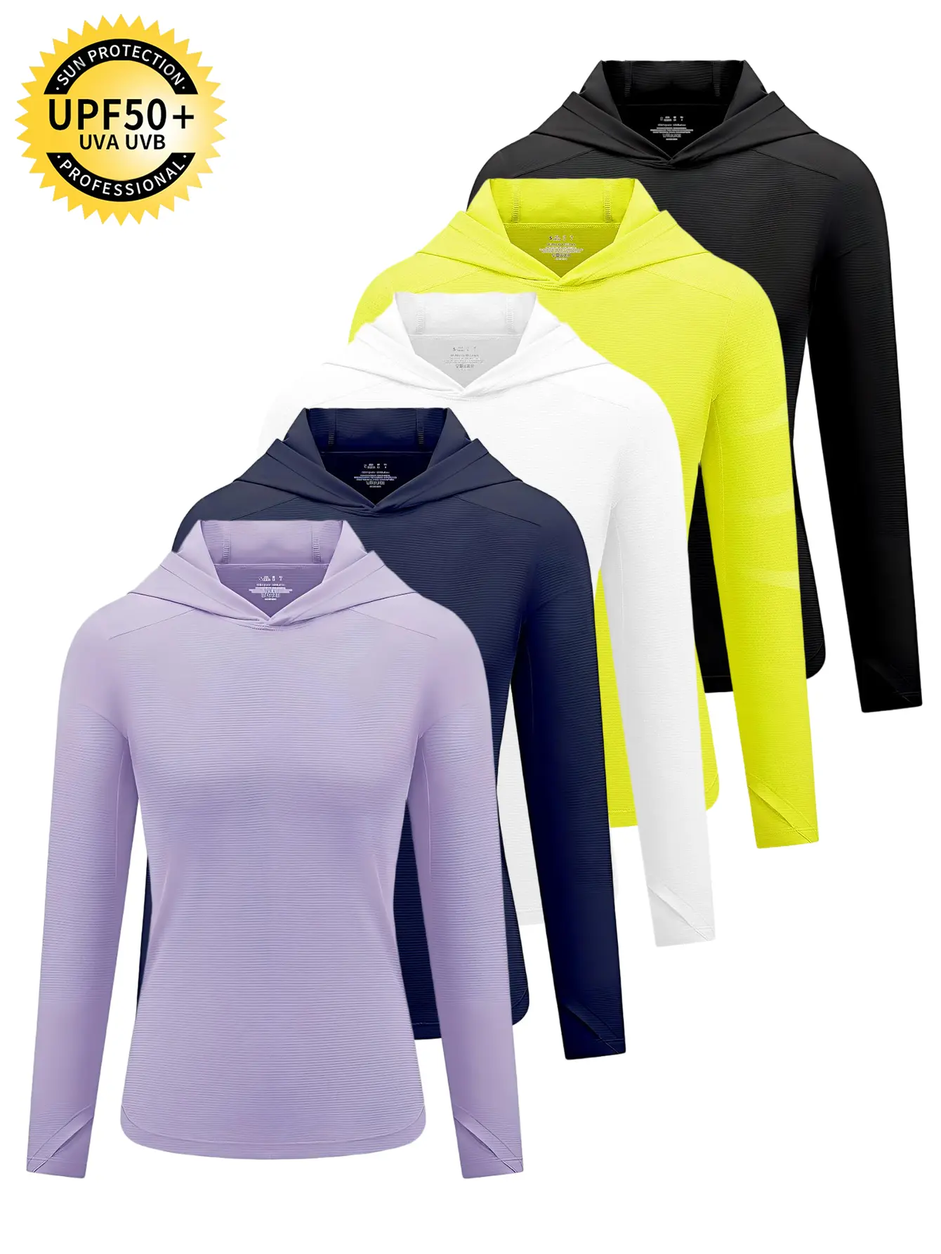 Women’s hooded shirt, lightweight quick-dry women’s casual long-sleeve T-shirt in solid color, suitable for fishing, outdoor activities, and sports such as fitness.