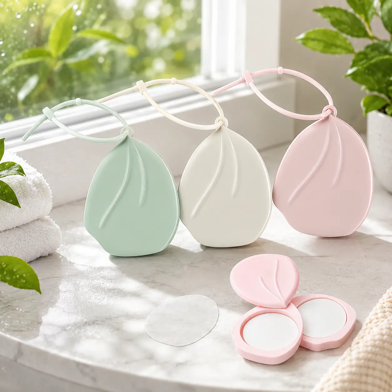 Double-layered scented portable travel soap box, includes disposable soap sheets – for outdoor hand washing – contains 90 pieces sohochic
