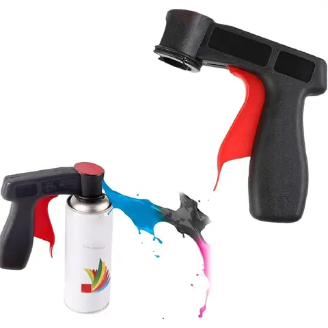 Reusable Plastic Paint Sprayer Accessory - Handheld Full Grip Trigger Handle with Arthritis-Friendly Accurate Spray Control, Big-Job Coverage, for Automotive Body & Window Repair (Home Improvement Building Supplies Spray Painting Tool)