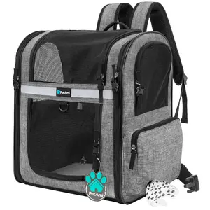 PetAmi Dog Backpack Carrier For Small Large Cat, Pet, Puppies, Ventilated Pet Hiking Backpack Travel Bag, Airline Approved Cat Backpack Carrier, Safety Back Support, Camping Biking Dog Bag, Max 18 lbs