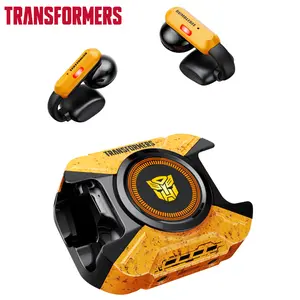 TRANSFORMERS TF-T93 On-Ear Bluetooth Headphones - Wireless Bluetooth 6.0, TWS High-Fidelity Stereo Gaming Headset with Microphone, 360° Dynamic Spatial Audio, Noise Cancellation, Charging Function, Yellow Font, Travel-Ready, Gaming Gift for Guys, Headphon