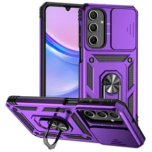 Push-pull window 2-in-1 Samsung S26 phone case suitable for A56, A17 stand, A15, cross-border s23/s22/A05a13 Protective Smartphone