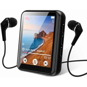 64GB Mini Digital Mp3 Player with Bluetooth-compatible 5.3, Touchscreen Portable Music Player, Speaker, Fm Radio, Recorder, E-Book, Hi-Fi Sound, 128GB Expandable Memory