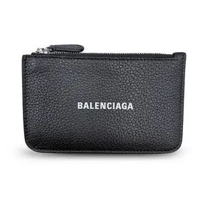 Balenciaga Cash Long Coin & Card Holder – Black | Sleek Everyday Luxury