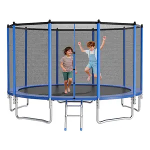 VEVOR Outdoor Trampoline, 10FT Round Recreational Trampoline with Enclosure Net, ASTM Approved, Heavy Duty Trampolines, Max 330 lbs Weight Capacity, Anti-Rust Backyard Trampolines for Kids AdultsVEVOR Super Brand Day