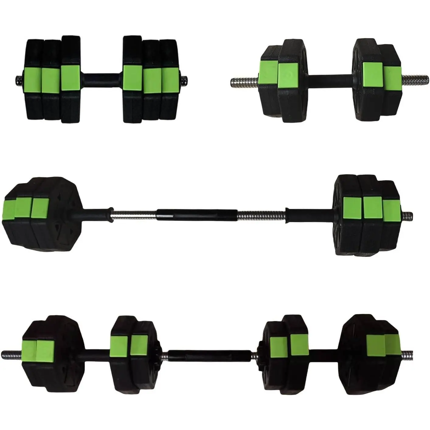 Adjustable Dumbbell Weights Set - 17-Piece Comprehensive Set, 30/44/66/88 LBS Options, Premium PE Material, Anti-Slip ABS Grip, 4-in-1 Multi-Functional Design