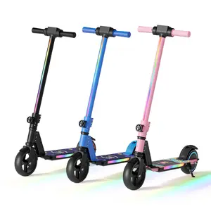 COMMUGO S5 Electric Scooter for Boys & Girls 6-14 | Foldable, Rainbow Lights, 130W Motor, 8.7MPH, 5 Miles, Dual Brake summerwins