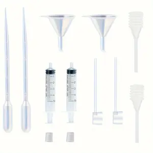 12-piece perfume dispenser pump set, travel refillable Cosmetic makeup tools, including syringes, straws, separators,converters, and pipes.