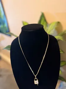 Lock and key necklace
