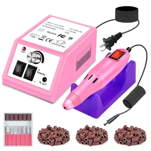 Electric Nail Drill Nails Cutics File Kit with 156pcs Sanding Bands for Acrylic Nail Drill Polisher Foot Callus Remover, Cuticle Pusher & Nailcare