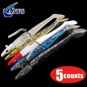 Artificial Fishing Lure, Topwater Fishing Lure, 5 Counts/set Lifelike Fishing Bait with Lead Spoon Jig, Fishing Accessories for Saltwater & Freshwater