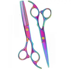 Professional Hair/Thining scissors Set Tatanium Multi colour Edition 6