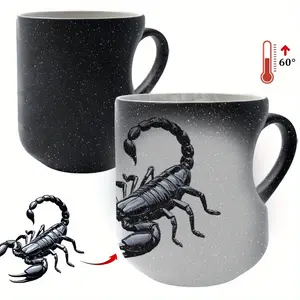 Thermosensitive Ceramic Mug: Magic Color-Changing Scorpion Design - 11 oz / 330 ml Heat-Sensitive Mug for Coffee & Tea Stylish Coffee Mugs Funny Gift Mug Gifts for friends