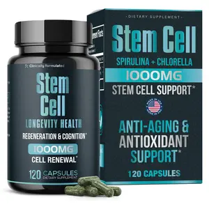 Premium Stem Cell Supplements 1,000mg (120 Caps) Boost Immunity, Reduce Joint Soreness, Support Natural Anti-Aging & Longevity with Spirulina & Chlorella for Vitality, Celulas Madre Health Formula