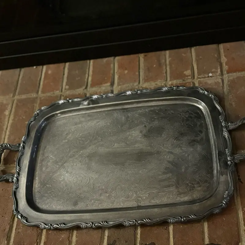 Antique Silverplated Decorative Tray
