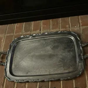 Antique Silverplated Decorative Tray