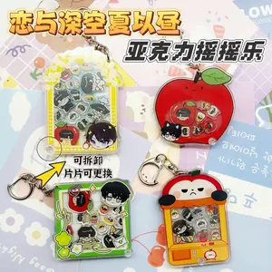 Love and Deepspace Caleb Anime Peripherals Acrylic Tablets DIY Claw Machine Rocker Keychain Cosplay Cartoon School Bags Pendant