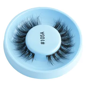 Full Strip No Glue Self-Adhesive Lashes European Style Colorful False Eyelashes Natural Curly 1 Pair Beauty Tools