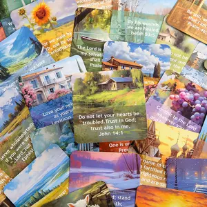 50 Sheets Inspirational Spiritual Bible Verse Cards Assorted Christian Prayer Encouragement Messages Scripture Cards With Scripture Quotes Perfect Christian Meaningful Gifts For Friends Daily Affirmation And Motivational Reflection Cards