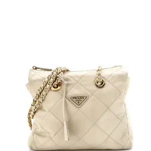 Pre-owned PRADA Nylon Tote Bags REBAG Re Edition 1995 Chain Tote Quilted Re Small by Rebag