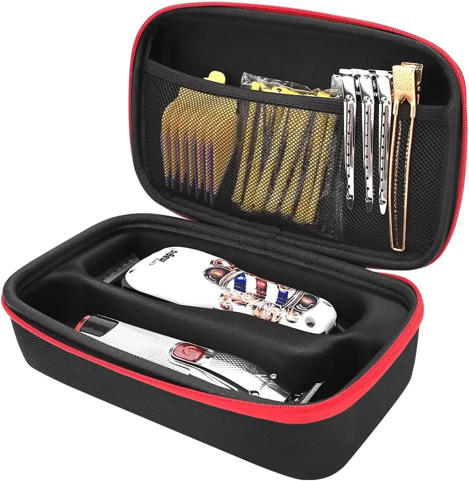 Barber Tool Bag,Case Compatible with Hair Clipper Barber, Clipper Bag for Barbers,Travel Storage Organizer for Comb Cutting Guide, Clipper Blade Oil, Cleaning Brush and Other Grooming Kit (Small)