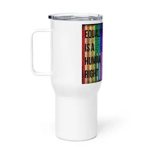Travel mug with a handle