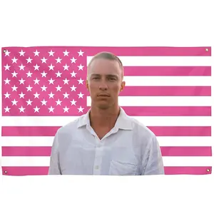 Custom Your Photo Pink American Flag Tapestry, Personalized USA Flag Wall Hanging with Face Picture, Custom Portrait Tapestry Banner for Bedroom Living Room Dorm, Meaningful Gift for Her Him Friends Family