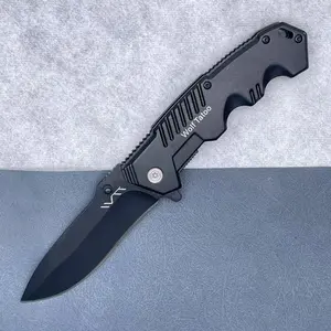 3.4" Tactical Folding Pocket Knife, EDC Survival Knife with Black Coated Stainless Steel Blade, Ergonomic Handle for Camping, Hiking, Everyday Carry