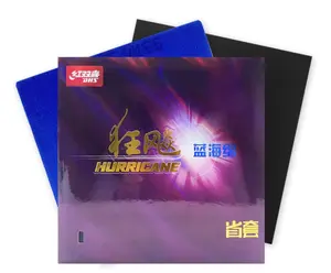 Blue Sponge DHS Hurricane 3 Provincial Table Tennis Rubber 39 degree Black Color