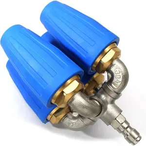 1/4" Triple Quadruple Nozzle Pressure Washer,360 °   Rotating Nozzle Quick Connector Nozzle for Washer,2.0 Orifice,4000 PSI