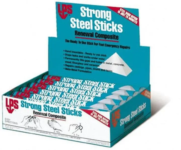 LPS Labs Gray Stick Putty (Model 60159) - Stick Form, 0.25 Lb, Max Temp 300°F, 20 Min Tack-Free Dry Time, Stop Leaks for Home Improvement Building Supplies Paint Tools