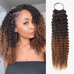 Style Icon Crochet Human Hair Pre Looped Knotless Hair Natural Curly Hair for Kinky Twist Crochet Braiding Hair