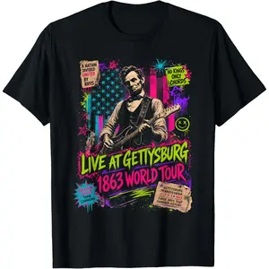 100%cotton USA 250 A Nation United by Riffs no Kings Only Chords Live T-Shirt