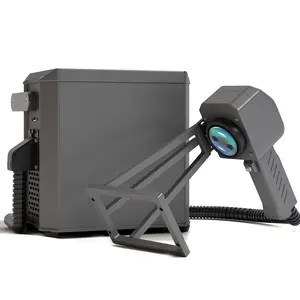Handheld Fiber Laser Engraver Machine, Portable Laser Marking for Metal/Plastic/Wood/Glass, with 110 * 110 mm Lens for Factory, Workshop, DIY Projects